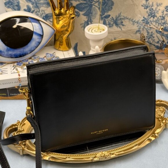 🆕 KURT GEIGER LONDON 🧿 NWT Kensington Leather Satchel - Picture 7 of 14